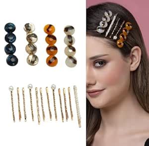 Vogue Panash Set of 20 Multicolor Bobby Pins and Hair Clips - Elegant ...