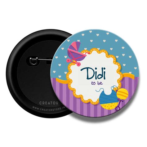 Didi to be Baby shower Pinback Button Badge – Creator Store