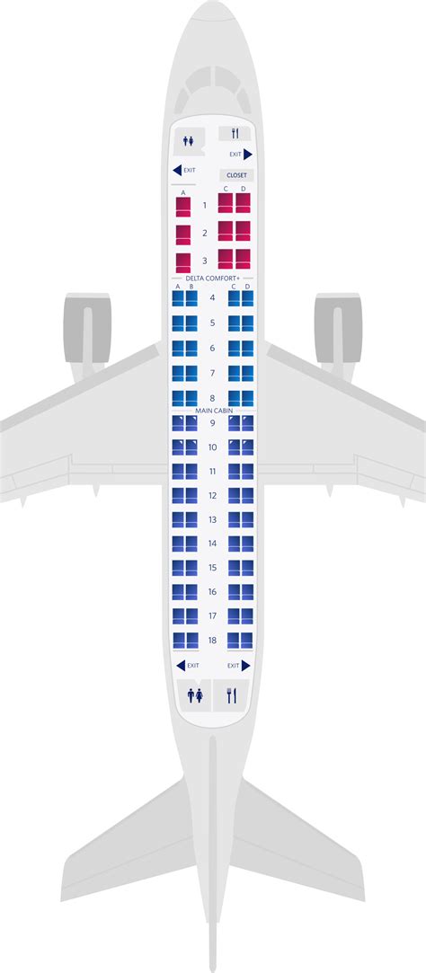 Embraer E-170 Seat Maps, Specs & Amenities | Delta Air Lines