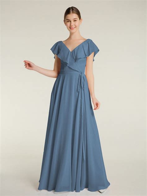 dusty blue bridesmaid dresses