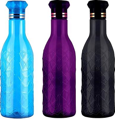 VBNM Plastic Water Bottles set of 3 , 1 Litre Round Water bottles with ...