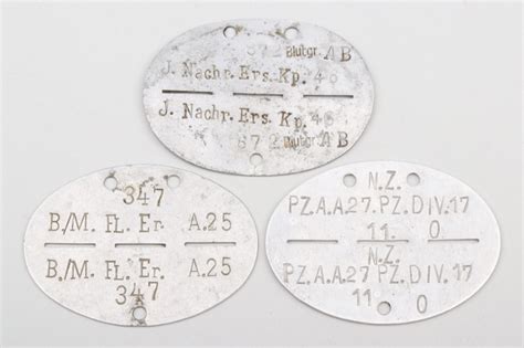 ratisbon's | Wehrmacht 3 x Erkennungsmarke | DISCOVER GENUINE MILITARIA ...