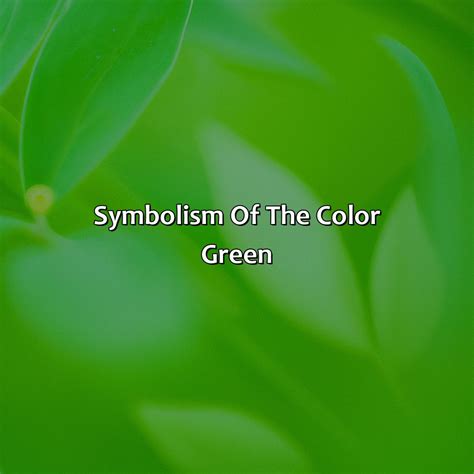 What Does The Color Green Mean In A Dream - colorscombo.com