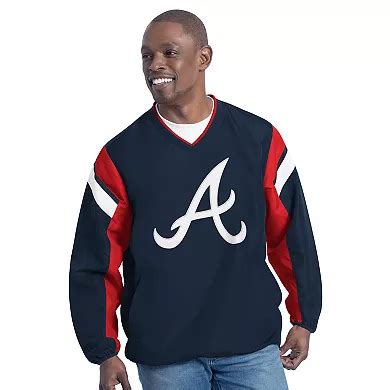 Men's G-III Sports by Carl Banks Navy Atlanta Braves Double Coverage V ...