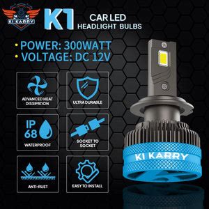 AUTOPOWERZ 300 WATTS LED Car Headlight Bulb, White Light, (Pack of 2 w
