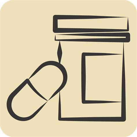 Icon prescription drugs related to addiction dictionary symbol hand ...