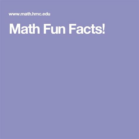 Fun Math Facts 的图像结果