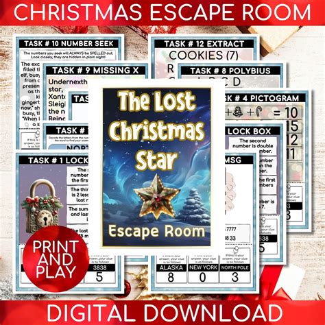Christmas Escape Room for Kids | Christmas Escape Room Kit | Escape ...