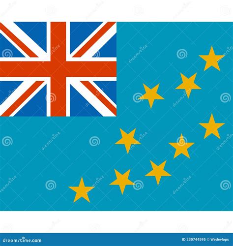 National flag of Tuvalu stock image. Illustration of yellow - 230744595