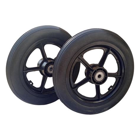 eOnekart 12 Inch Rear PU Hub PVC Wheel Replacement for Wheelchair With ...