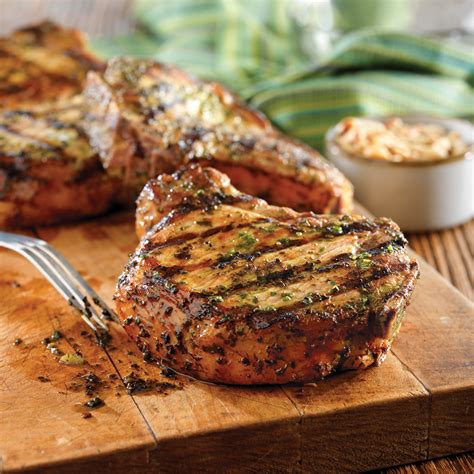 Grilled Pork Chops with Basil-Garlic Rub - Pork Recipes - Pork Be Inspired