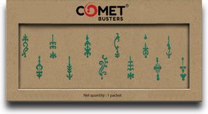 Comet Busters Handcrafted Long Fancy Green Bindi (22mm) (BIN701 ...