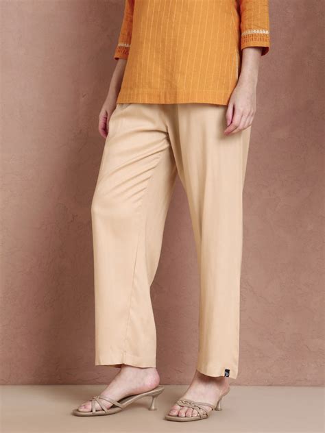 Butterscotch Viscose Kurti Pant - Twin Birds