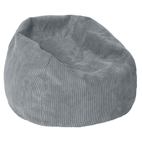 Sorra Home Barrett Light Grey Bean Bag 30 in W x 30 in W x 20 in H ...