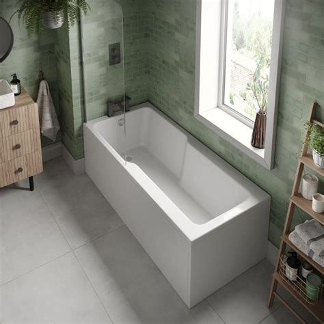 Evoque 1700 X 750mm Single Ended Shower Bath - RT Large