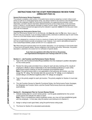 18 Printable Performance Review Form Templates - Fillable Samples in ...