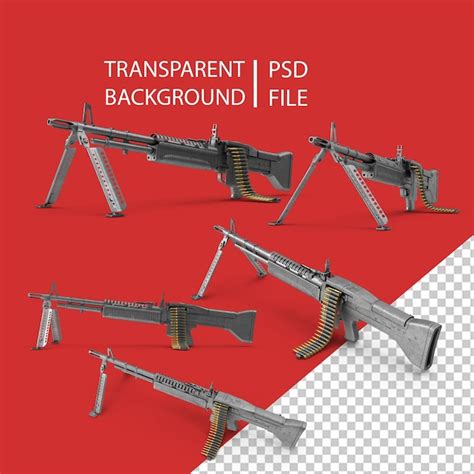 Lekki karabin maszynowy PNG | Plik PSD Premium