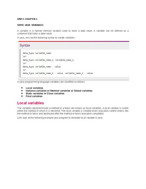 Image result for Variables De Java