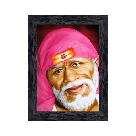 PNF Poster And Frames Sai Baba Wooden Photo Frame With Acrylic Sheet ...