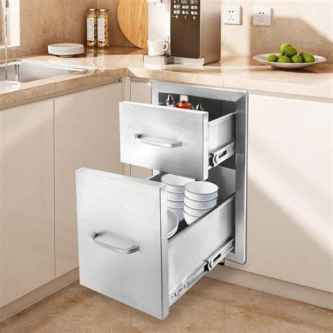 SHZICMY Outdoor Kitchen Drawers, BBQ Island Drawers, Stainless Steel ...