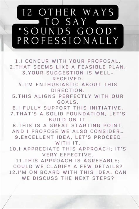 12 Other Ways to Say 'Sounds Good' Professionally