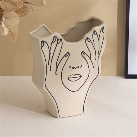 Buy Romo Est Nova Ceramic Thinking Lady Vase from Home Centre at just ...