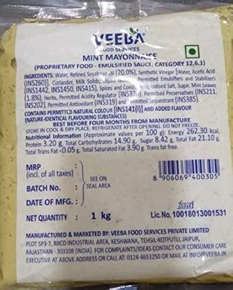 VEEBA Mint Mayonnaise Sauce & Dip Price in India - Buy VEEBA Mint ...