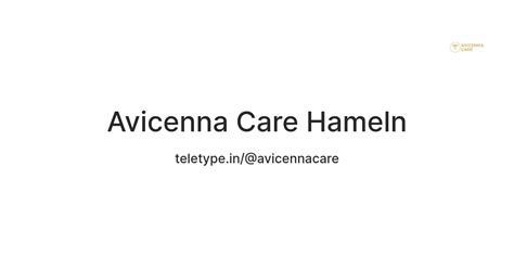 Avicenna Care Hameln — Teletype