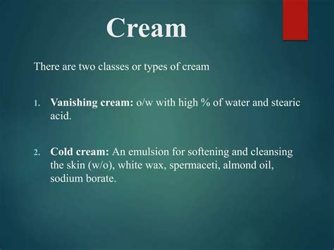 Ointment and cream by Anik | PPTX