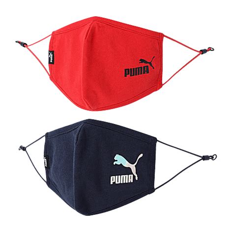 Buy Puma Reflective Logo Adjustable Face Mask - Large, Red & Blue ...