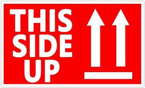 This Side Up Warning Stickers for Shipping and Packing - 2" X 3 ...