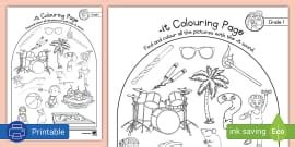 -at Colouring Page (teacher made) - Twinkl