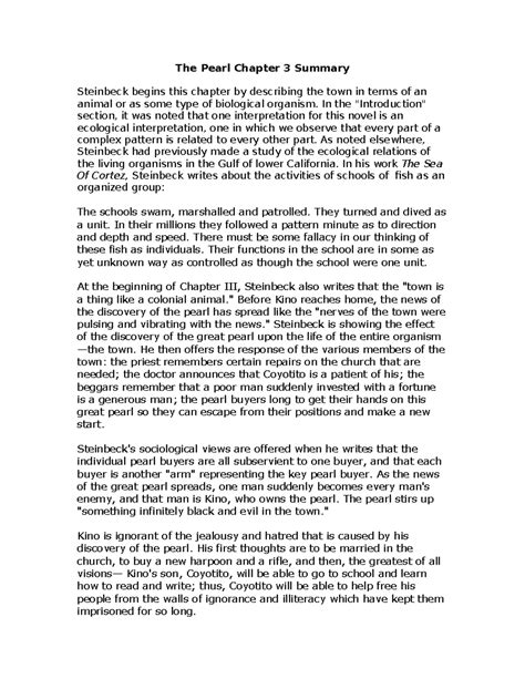 The Pearl Chapter 3 Summary 1ukth4w - The Pearl Chapter 3 Summary ...