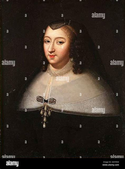 Portrait of Anne of Austria, widow of Louis XIII of France, depicted in ...