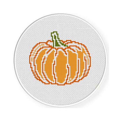 Pumpkin Outline Cross Stitch Pattern – Daily Cross Stitch