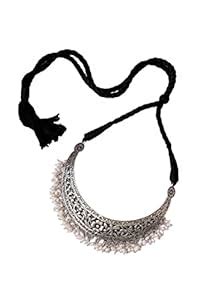 Shyle 925 Solid Sterling Silver Necklace, Tattva Chitai Flower ...