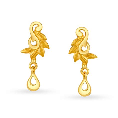 Contemporary Sublime Gold Drop Earrings