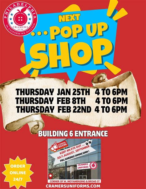 Cramers Uniforms on LinkedIn: Cramer's Uniforms POP-UP UNIFORM SHOP ...