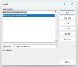 Image result for Paste Name Dialog Box Excel