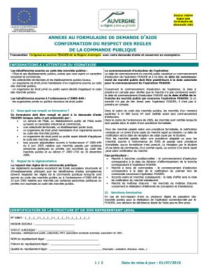 Remplissable En Ligne auvergne ANNEXE AU FORMULAIRE DE DEMANDE D AIDE ...