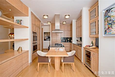 清新原木色北欧风格厨房装修设计-房天下装修效果图