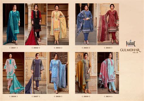 Ishaal Prints Gulmohar Vol 28 Pure Lawn Cotton Printed Salwar Suits ...