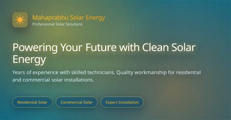 Mahaprabhu Solar Energy - Professional Solar Solutions | Mahaprabhu ...