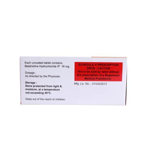 DIZIBEAT 16 TABLETS 10'S Price, Uses, Side Effects, Composition ...