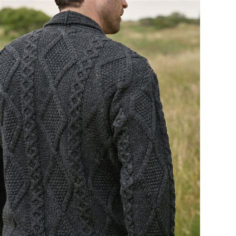 Men's Irish Aran Cardigan Sweater | St. Patrick's Guild