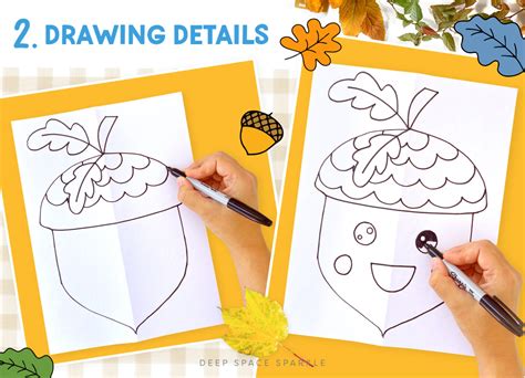 Acorn Art Project Using Watercolors | Deep Space Sparkle