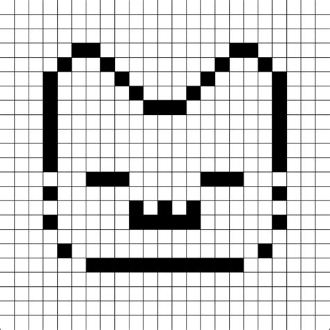 Cat pixels crochet pattern #1 | Pixel crochet, Pixel art pattern, Easy pixel art