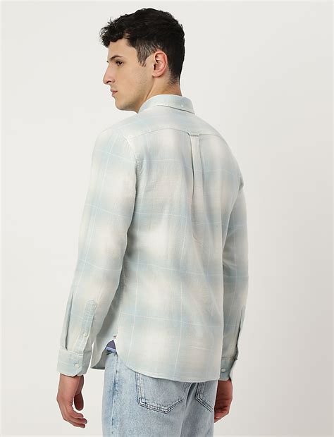 Buy Pure Cotton Checked Spread Collar Shirt at Marks & Spencer