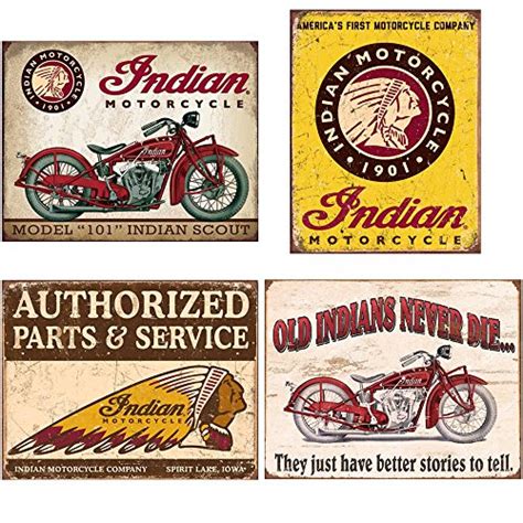 Buy Indian Tin Sign Bundle - Indian Scout, Indian Motorcycles Since ...