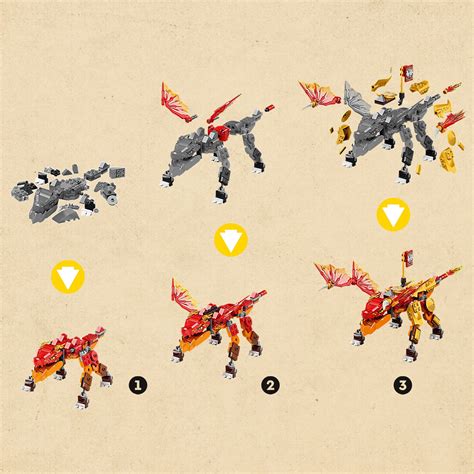 Buy LEGO NINJAGO Kai’s Fire Dragon EVO Toy 71762 for Kids with Cobra ...